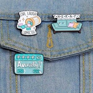 Anxiety-Themed Pin Set - 3 pins